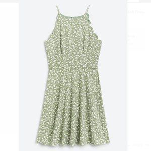 The General Good Taliyah Scallop Detail Knit Dress in Olive